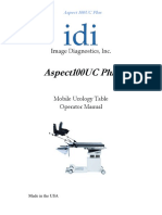 Aspect100UC Plus: Mobile Urology Table Operator Manual