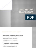 Load Test On Transformer