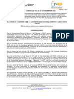 Acuerdo 083 Del 13 de Octubre de 2020 Programacin Acadmica Nacional 2021