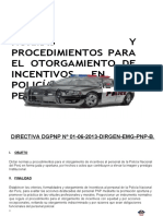 Normas y Procedimientos para El Otorgamiento de Incentivos Al Personal PNP