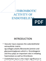 Pro-Thrombotic Activity of Endothelium