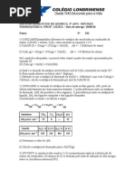 Exercícios de Química