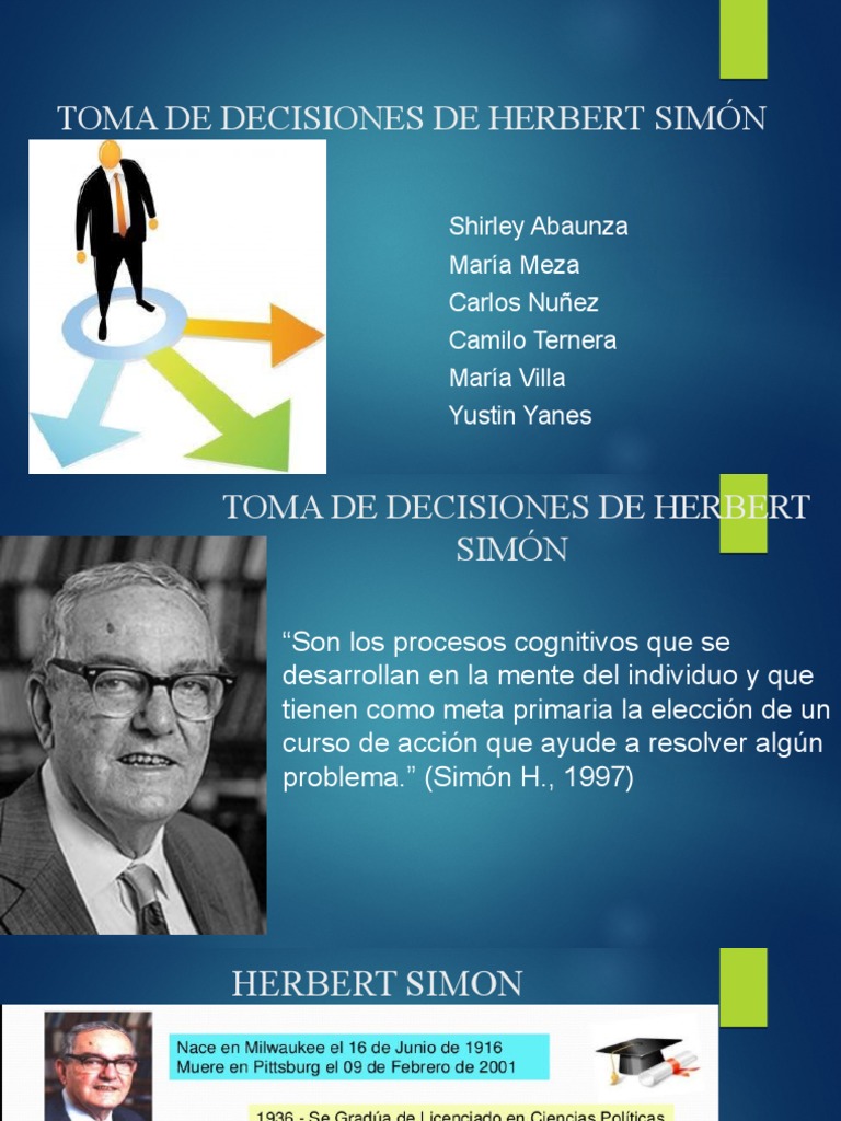 Toma de Decisiones de Herbert Simón | PDF