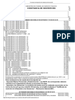 Constancia de Inscripcion: Impuestos/Regimenes Nacionales Registrados Y Fecha de Alta