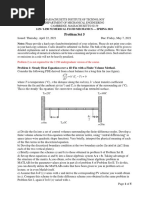 Problem Set 5: Problem 1: Steady Heat Equation Over A 1D Fin With A Finite Volume Method