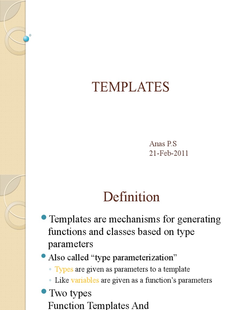 Understanding C++ Templates and STL | PDF | Array Data Structure ...
