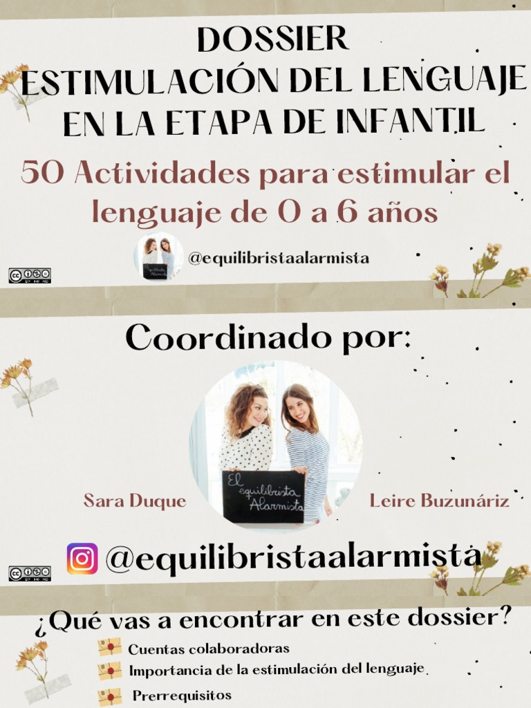 Dossier - Estimulación Del Lenguaje en La Etapa de Infantil. | PDF ...