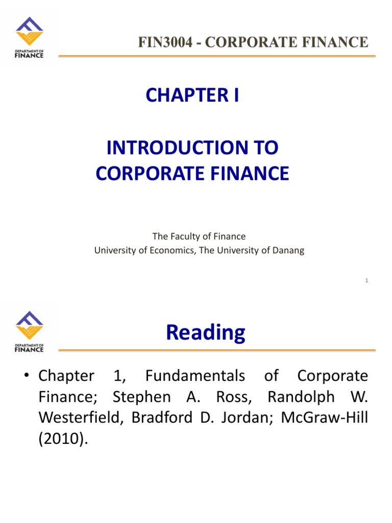 Introduction to Corporate Finance | PDF | Partnership | Stocks