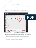 Guía para Un Procedimiento Básico en Excel