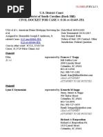 US Ex Rel Lynn Szymoniak V American Home Mortgage - Final Docket