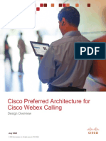 Cisco Preferred Architecture For Cisco Webex Calling: Design Overview