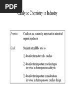 Catalytic Chemistry in Industry: Premise