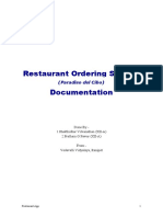 Restaurant Ordering System Documentation: (Paradiso Del Cibo)