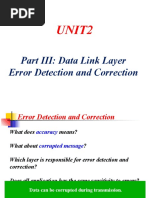 Unit2: Part III: Data Link Layer Error Detection and Correction