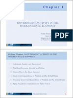 Outline: Chapter 1 Government Activity in The Modern Mixed Economy