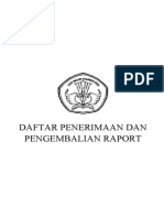 24 Daftar Penerimaan Dan Pengembalian Raport