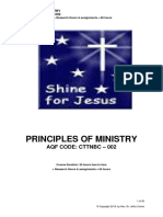 CTTNBC - 002 - Course Outline - Principles of Ministry