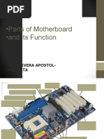 Parts of Motherboard and Its Functions