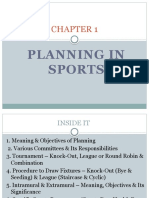 Planning Sports Events