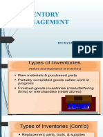Inventory Management: By: Rizza Marie R. Hunding
