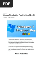 Windows 7 Product Key For All Editions 32-64bit (New 2020)