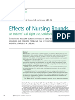 Effects of Nursing Rounds on Patients’ Call Light Use, Satisfaction, And Safety