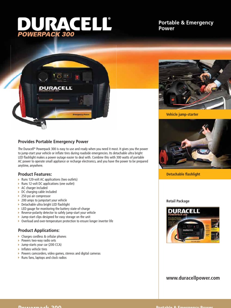 Duracell-PowerPack 300 Flyer | Alternating Current | Power Inverter