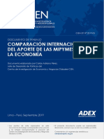 Comparacion Internacional Del Aporte de Las MIPYMES A La Economia DT 2019 03