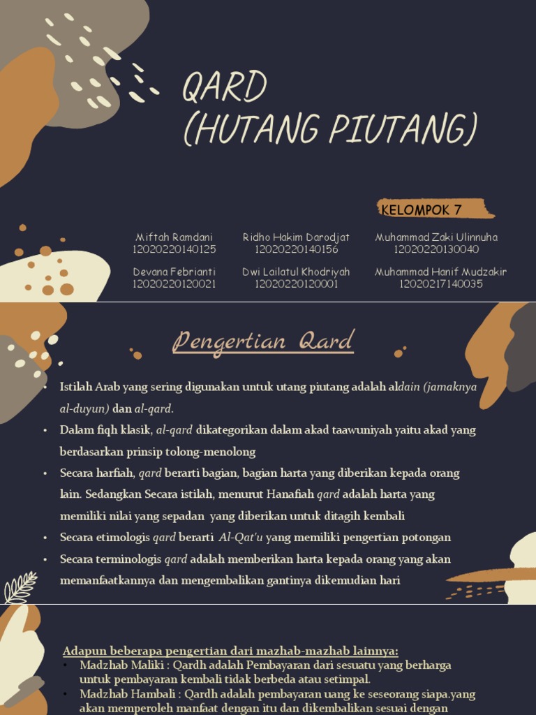 Pengertian dan Hukum Qard dalam Islam | PDF