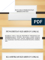 Kearifan Lokal Pembangunan Berkelanjutan