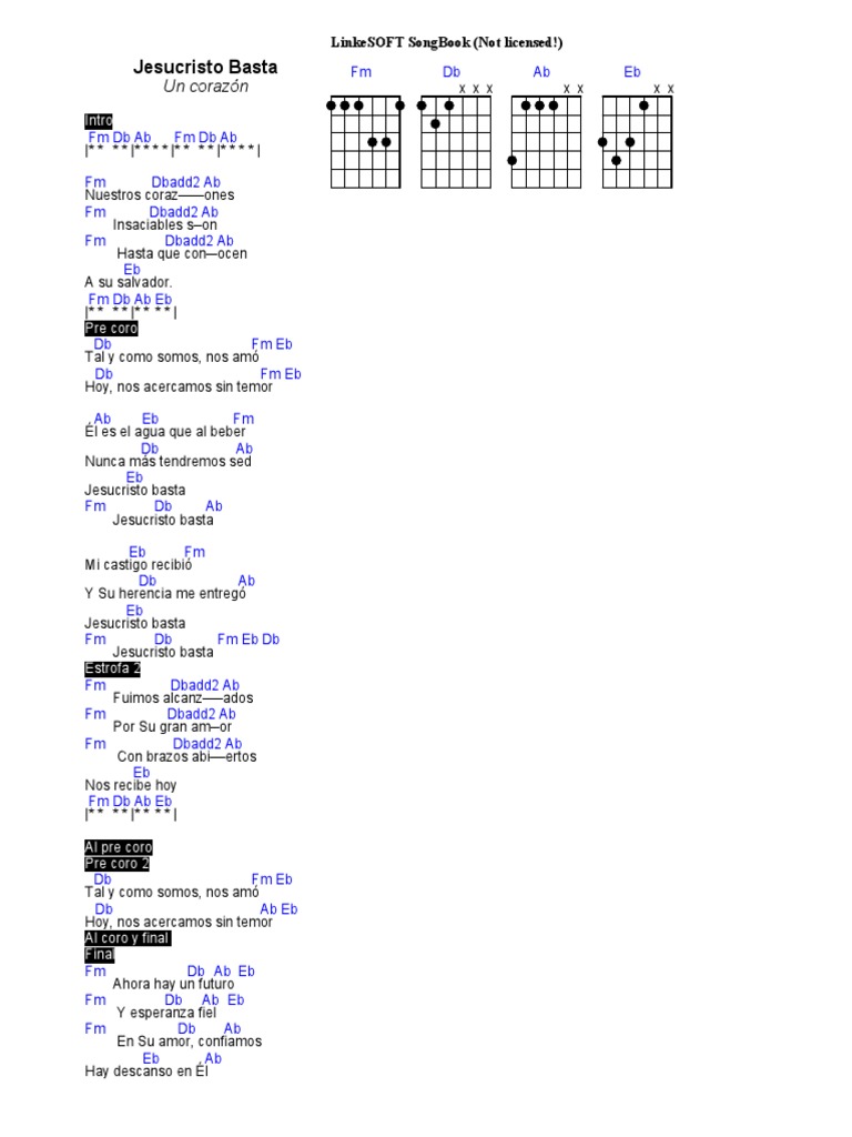 Chart Jesucristo Basta | PDF