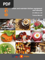 Clean and Maintain Kitchen Equipment and Utensils: D1.HRS - CL1.03 Trainee Manual