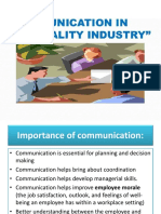 Communication in Hospitality