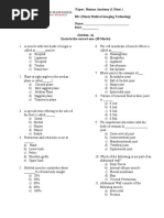 Paper: Human Anatomy (1 Hour) BSC (Hons) Medical Imaging Technology Name: - Date: - (Section-A) Encircle The Correct One. (30 Marks)