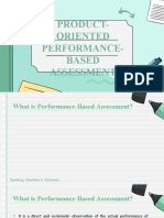 Product-Oriented Performance - Based Assessment