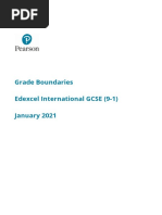 Grade Boundaries January 21 Int Gcse 9 1 Pdf Evaluation Schools