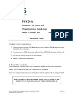 PSY201e - JUL - 2018 - Exam Paper