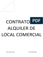 Contrato alquiler local comercial