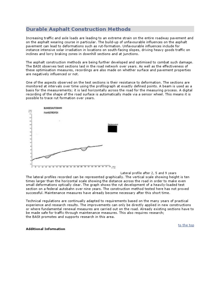 Durable Asphalt Construction Methods | PDF | Road | Road Surface