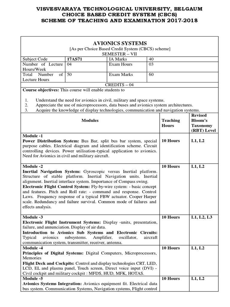 Visvesvaraya Technological University, Belgaum Choice Based Credit