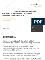 Guidance for assessing turbine performance using ZephIR DM measurement data