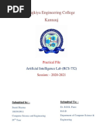 Rajkiya Engineering College Kannauj: Artificial Intelligence Lab (RCS-752)