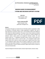 Decision Making Based On Management Information System and Decision Support System