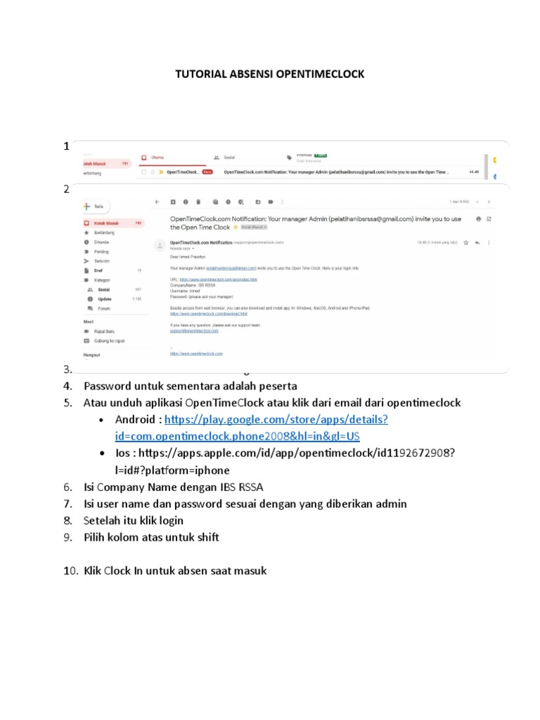 Tutorial Absensi Opentimeclock PDF