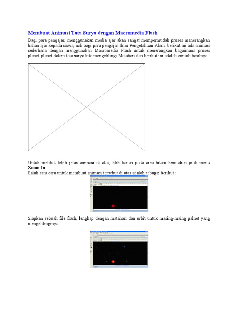 Membuat Animasi  Tata  Surya  dengan Macromedia Flash 