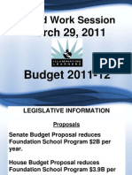 Plano ISD Budget Worksession 2011-2012