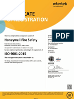 85.ISO 9001 2015 - Honeywell - Fire - Safety