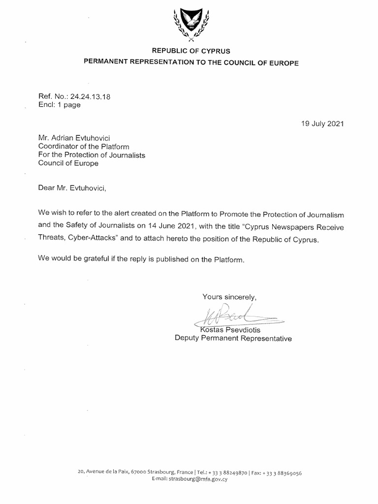 CYPRUS Reply en Cyprus Newspapers Receive Threats, Cyber-Attacks ...