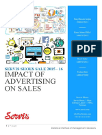 Impact of Advertising On Sales: Servis Shoes Sale 2015 - 16