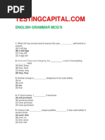 Essential English MCQs for Exams | PDF